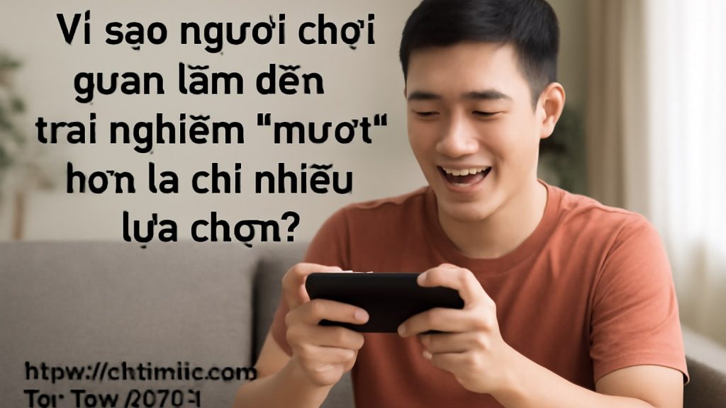 Vì sao người chơi quan tâm đến trải nghiệm “mượt” hơn là chỉ nhiều lựa chọn? Minh họa: Vì sao người chơi quan tâm đến trải nghiệm “mượt” hơn là chỉ nhiều lựa chọn?